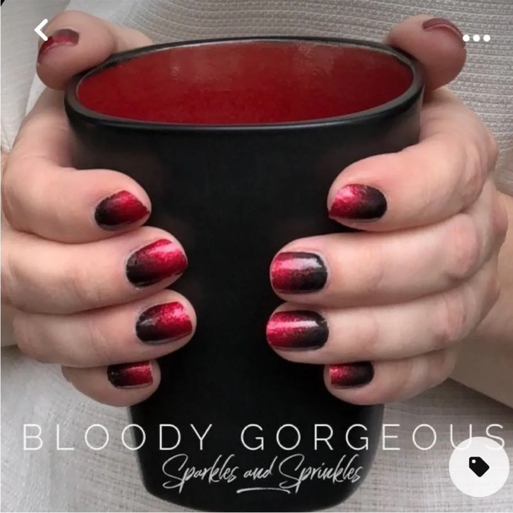 *Retired* Color Street: Bloody Gorgeous | Halloween Goth Red Black Glitter - Picture 5 of 16